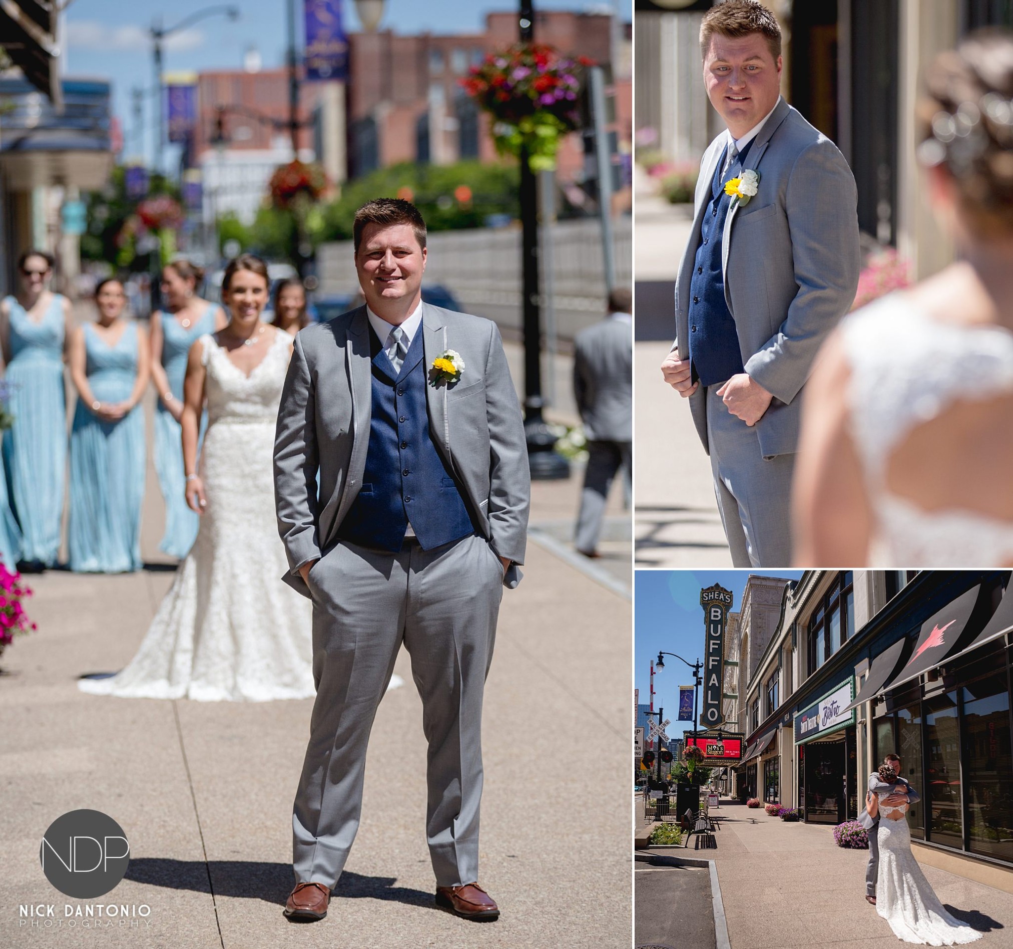 06-First Look Wedding Main St Buffalo