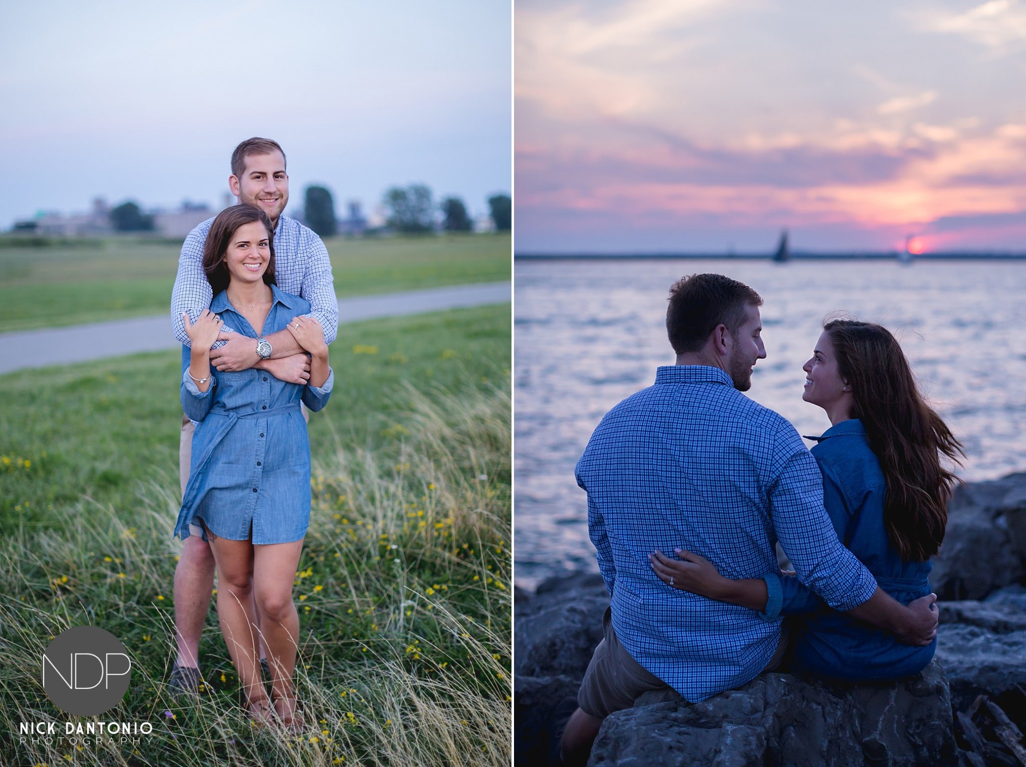 15-Buffalo Waterfront Sunset Engagement