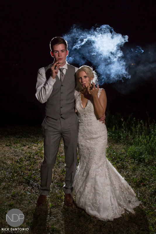69-Wingate Barn Wedding Cigar Smoke